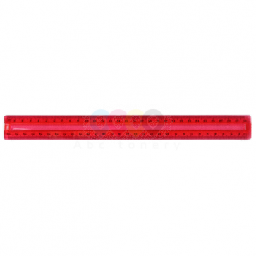 Plastové pravítko SaKOTA, 30 cm, červené