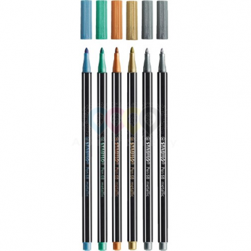 Fixky Stabilo Pen 68 Metallic, mix farieb, 6 ks