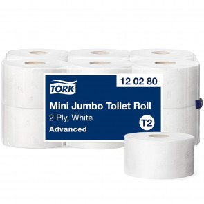 Tork Mini Jumbo toaletný papier v kotúči Advanced - dvojvrstvový, 12 ks