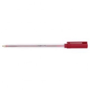 Guľôčkové pero Micron Medium, neklikacie, priemer hrotu: 1,0 mm, červené
