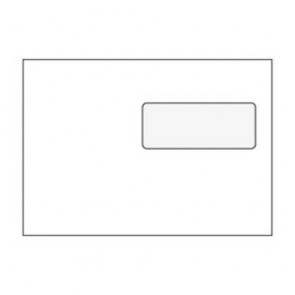 Obálky samolepiace biele C5 (162 x 229 mm), okno vpravo hore, 50 kusov/balenie