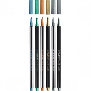 Fixky Stabilo Pen 68 Metallic, mix farieb, 6 ks