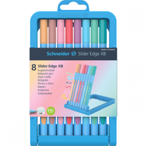 Guľôčkové pero Schneider Slider Edge XB, 8 ks pastelových farieb